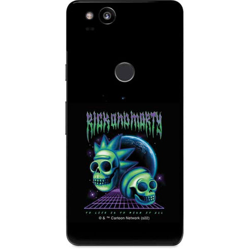 Adult Swim Rick and Morty Neon Skulls Google Pixel 2 Skin